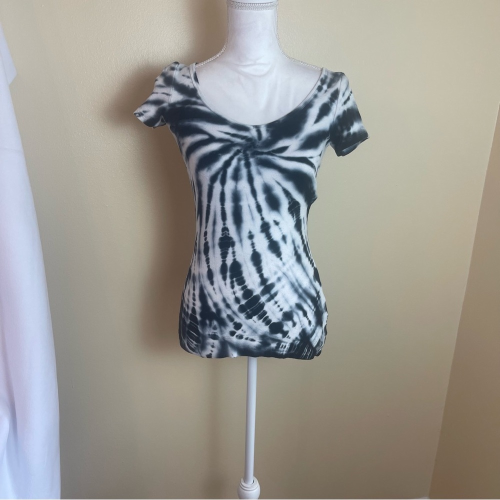 Vintage Hard Tail Y2K Tie Dye Top Indie Sleaze Grunge Made USA Stretch Cotton S